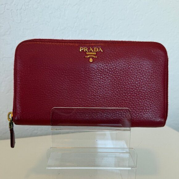 Prada Red Long Wallet - Picture 1 of 5